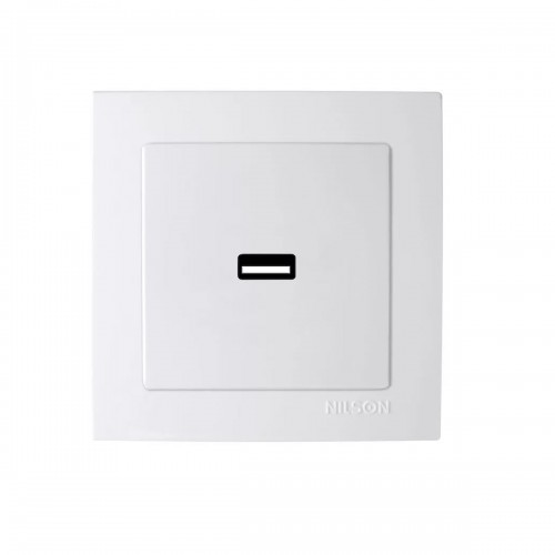 GEYER ΧΩΝΕΥΤΗ ΠΡΙΖΑ ΡΕΥΜΑΤΟΣ ΜE 1 Θύρα USB NILSON ΛΕΥΚΗ 24111080