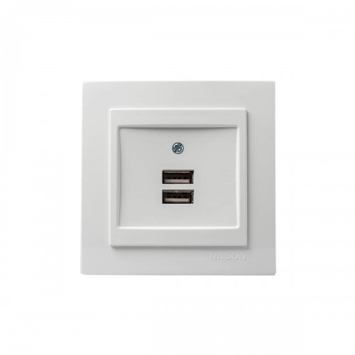 GEYER ΧΩΝΕΥΤΗ ΠΡΙΖΑ ΡΕΥΜΑΤΟΣ ΜE 2 Θύρες USB NILSON ΛΕΥΚΗ 24111081