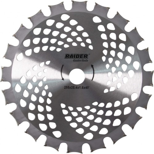 RAIDER Δίσκος θαμνοκοπτικού 255mm 40 δοντιών TCT 25.4 mm 110343