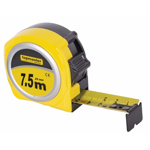 TOP MASTER Μετροταινία 7,5Μ*25ΜΜ με αυτόματη επαναφορά compact 260600