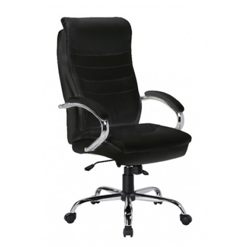 VELCO Pro Systems ΚΑΡΕΚΛΑ ΓΡΑΦΕΙΟΥ ΜΑΥΡΗ ΔΙΕΥΘΥΝΤΟΥ- ΔΙΑΣΤΑΣΕΙΣ: 64x71x110/120cm - ΕΠΙΦΑΝΕΙΑ PU+PVC