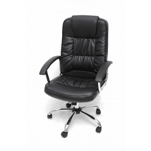Velco Pro Systems ΠΟΛΥΘΡΟΝΑ ΓΡΑΦΕΙΟΥ ΜΑΥΡΗ ΔΙΕΥΘΥΝΤΟΥ-ΔΙΑΣΤΑΣΕΙΣ: 64χ55χ110/120 cm- ΕΠΙΦΑΝΕΙΑ PVC