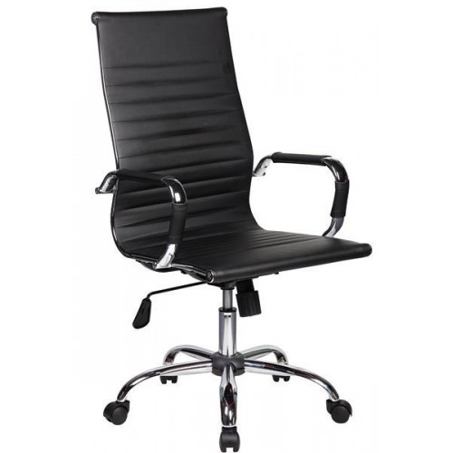 Velco Pro Systems ΚΑΡΕΚΛΑ ΓΡΑΦΕΙΟΥ ΜΑΥΡΗ ΔΙΕΥΘΥΝΤΟΥ -ΔΙΑΣΤΑΣΕΙΣ: 55x53x105/115cm- ΕΠΙΦΑΝΕΙΑ PU