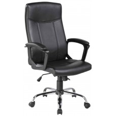 Velco Pro Systems ΚΑΡΕΚΛΑ ΓΡΑΦΕΙΟΥ ΜΑΥΡΗ -ΔΙΑΣΤΑΣΕΙΣ: 62,5x63x110/120cm- ΕΠΙΦΑΝΕΙΑ PU & PVC
