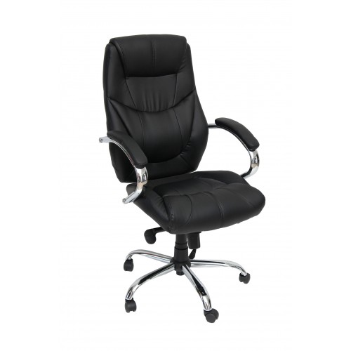 Velco Pro Systems ΠΟΛΥΘΡΟΝΑ ΓΡΑΦΕΙΟΥ ΜΑΥΡΗ ΔΙΕΥΘΥΝΤΟΥ- ΔΙΑΣΤΑΣΕΙΣ: 65x55x115/120cm ΕΠΙΦΑΝΕΙΑ PVC