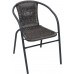 Velco ΚΑΡΕΚΛΑ ΜΕΤΑΛΛΙΚΗ ΑΝΘΡΑΚΙ ME ΓΚΡΙ 2 ΤΟΝΩΝ WICKER ΜΕ ΜΠΡΑΤΣΑ- ΔΙΑΣΤΑΣΕΙΣ: W53xD60xH42/72cm