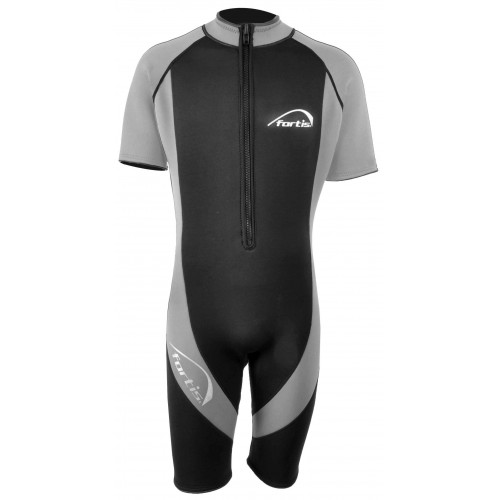 fortis ΣΤΟΛΗ ΚΑΤΑΔΥΣΗΣ MONOSHORT ΑΝΔΡΙΚΗ  ΜΑΥΡΟ-ΓΚΡΙ 3mm  XXXL