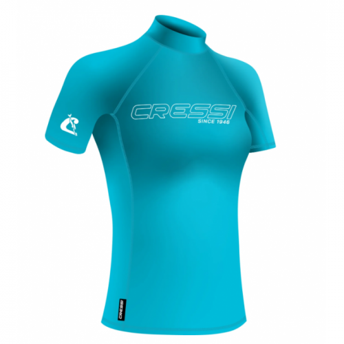 RASH GUARD CRESSI Women's Sentinel Aquamarine / White