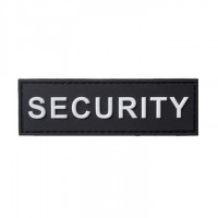Σήμα  Security  με velcro 3D Στήθος 11x 3 cm μαύρο- άσπρο