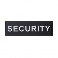 Σήμα  Security  με velcro 3D Στήθος 11x 3 cm μαύρο- άσπρο