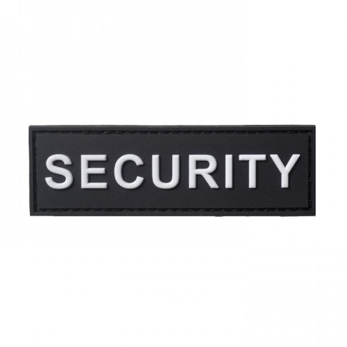 Σήμα  Security  με velcro 3D Στήθος 11x 3 cm μαύρο- άσπρο