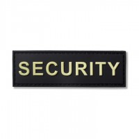 Σήμα Security  με  velcro 11 x 3 cm μαύρο  glue - Ανακλαστικό