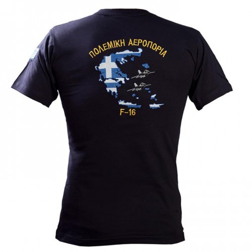 t-shirt ΠΟΛΕΜΙΚΗ ΑΕΡΟΠΟΡΙΑ κέντημα  F-16 