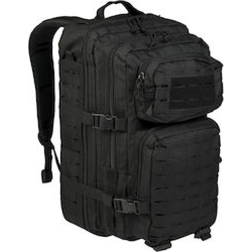 Mil-Tec US Laser Cut Assault Backpack Large Black 36lt - 40lit