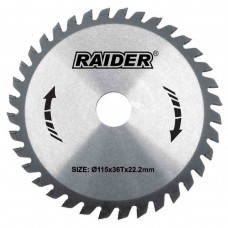 RAIDER Δίσκος κοπής ξύλου Φ25,4/Φ190/40Δόντια 163129