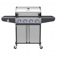 Campfire ΨΗΣΤΑΡΙΑ ΜΕ 4 ΚΑΥΣΤΗΡΕΣ & EXTRA ΕΣΤΙΑ  ΚΑΙ LED ΔΙΑΚΟΠΤΕΣ-ΙΝΟΧ